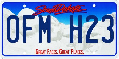SD license plate 0FMH23