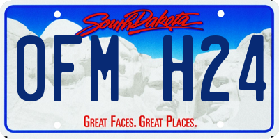 SD license plate 0FMH24