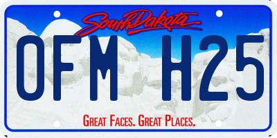 SD license plate 0FMH25