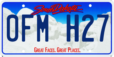 SD license plate 0FMH27