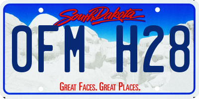 SD license plate 0FMH28