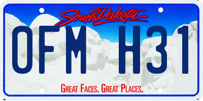 SD license plate 0FMH31