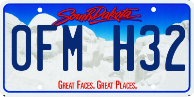 SD license plate 0FMH32