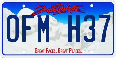SD license plate 0FMH37