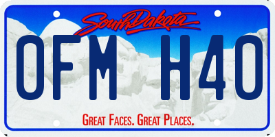 SD license plate 0FMH40