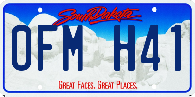 SD license plate 0FMH41
