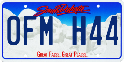 SD license plate 0FMH44