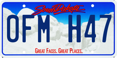 SD license plate 0FMH47
