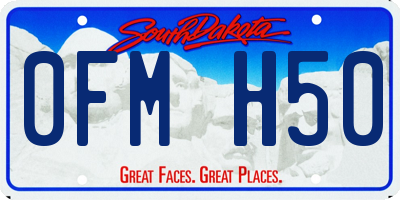 SD license plate 0FMH50