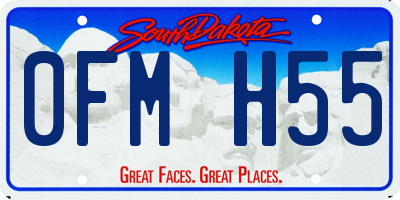SD license plate 0FMH55