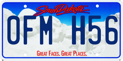 SD license plate 0FMH56