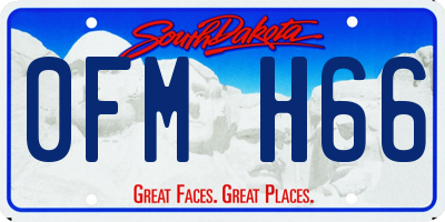 SD license plate 0FMH66