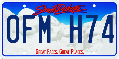 SD license plate 0FMH74