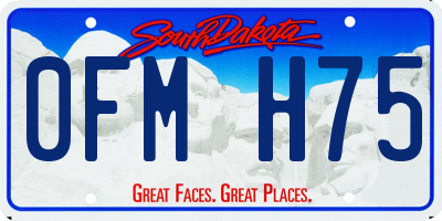 SD license plate 0FMH75