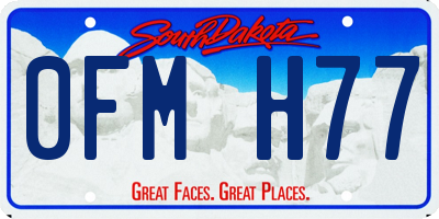 SD license plate 0FMH77