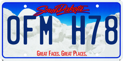 SD license plate 0FMH78