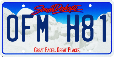 SD license plate 0FMH81