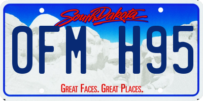 SD license plate 0FMH95