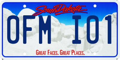 SD license plate 0FMI01