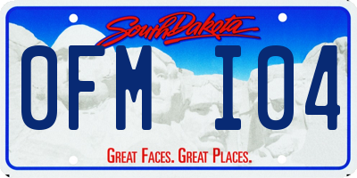 SD license plate 0FMI04
