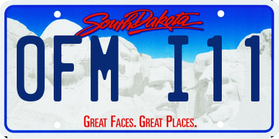 SD license plate 0FMI11