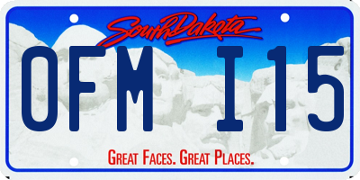 SD license plate 0FMI15