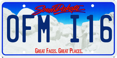 SD license plate 0FMI16