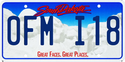 SD license plate 0FMI18