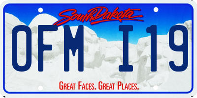 SD license plate 0FMI19