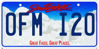SD license plate 0FMI20