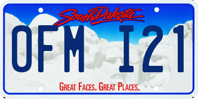 SD license plate 0FMI21
