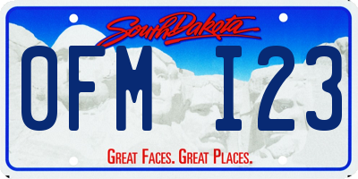 SD license plate 0FMI23