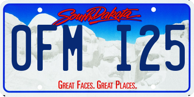 SD license plate 0FMI25