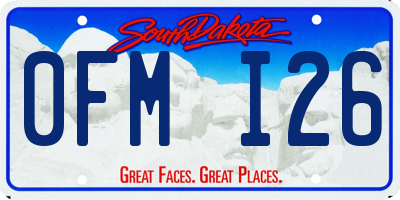 SD license plate 0FMI26