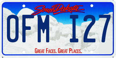 SD license plate 0FMI27