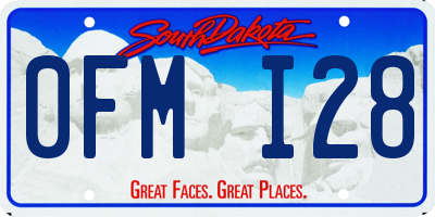 SD license plate 0FMI28