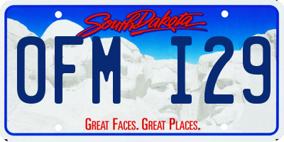 SD license plate 0FMI29