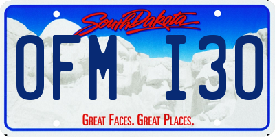 SD license plate 0FMI30