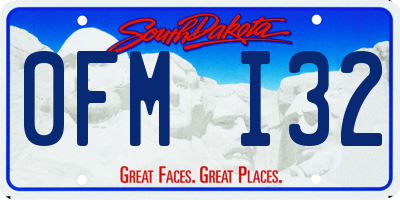 SD license plate 0FMI32