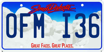 SD license plate 0FMI36