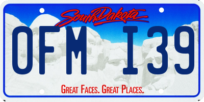 SD license plate 0FMI39