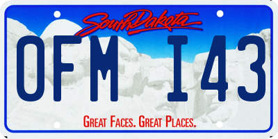 SD license plate 0FMI43