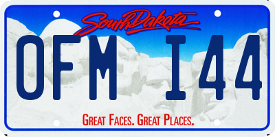 SD license plate 0FMI44