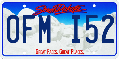 SD license plate 0FMI52