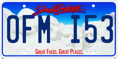 SD license plate 0FMI53