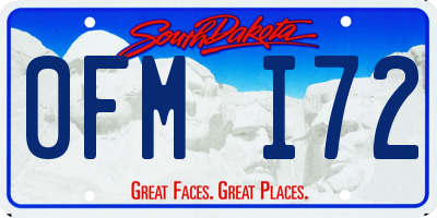 SD license plate 0FMI72