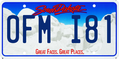 SD license plate 0FMI81