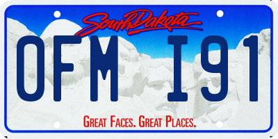 SD license plate 0FMI91