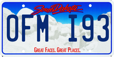 SD license plate 0FMI93