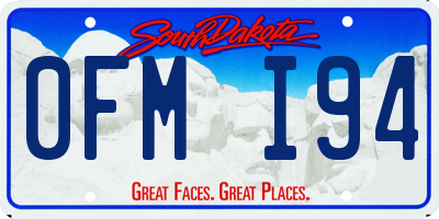 SD license plate 0FMI94